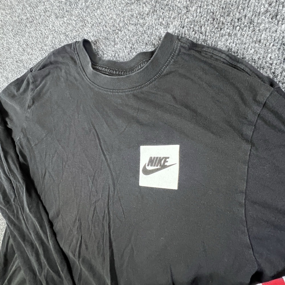 Nike Air Long Sleeve Shirt Mens Size Medium Black The Nike Tee Casual Sport